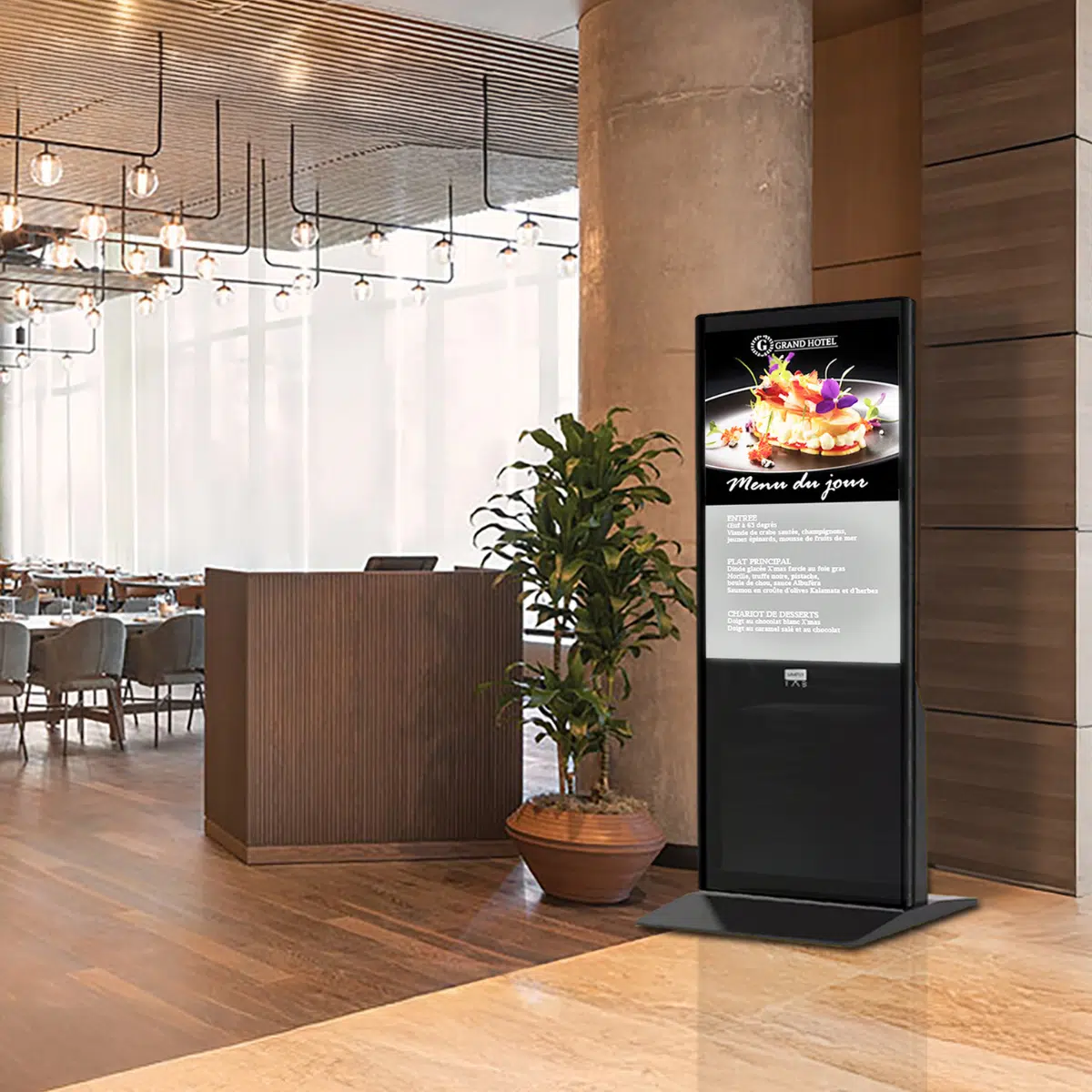 totem interieur affichage dynamique android12 1